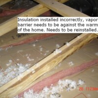 incorrectly installed vapor barrier